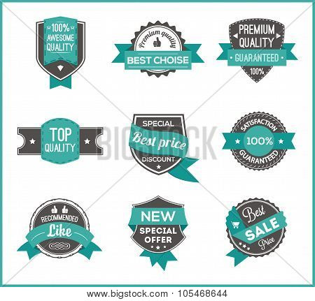 Turquoise label marketing (set of 3)