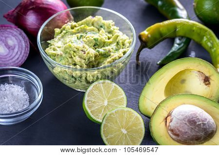 Guacamole With Ingredients