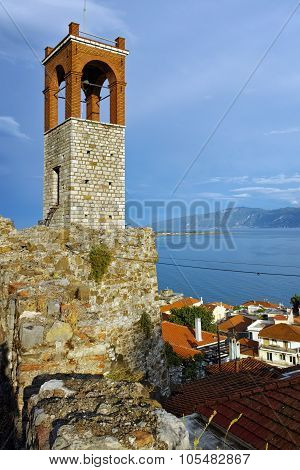Clock tower in Nafpaktos town