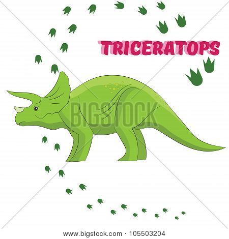 Cartoon dinosaur vector illustration
