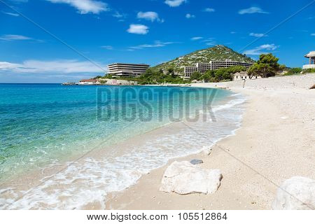 Beautiful Turquoise Beach In Mlini, Croatia