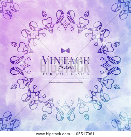 vintage watercolor frame
