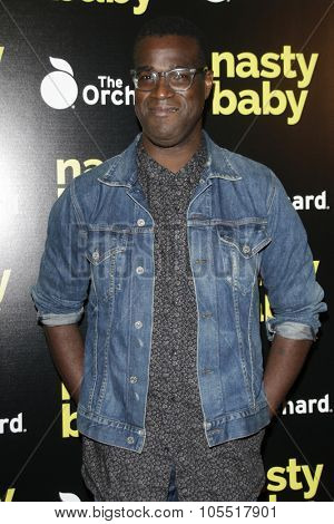 LOS ANGELES - OCT 19: Tunde Adebimpe at the Premiere of Nasty Baby at ArcLight Cinemas on October 19, 2015 in Los Angeles, California.