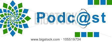 Podcast Green Blue Element Horizontal