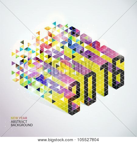 New years card. Abstract vector.