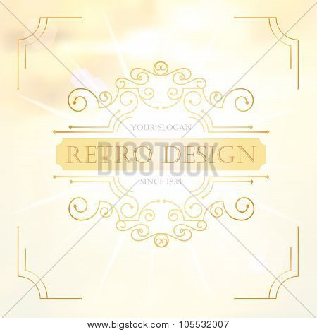 Art deco vintage design of retro flourishes frames.