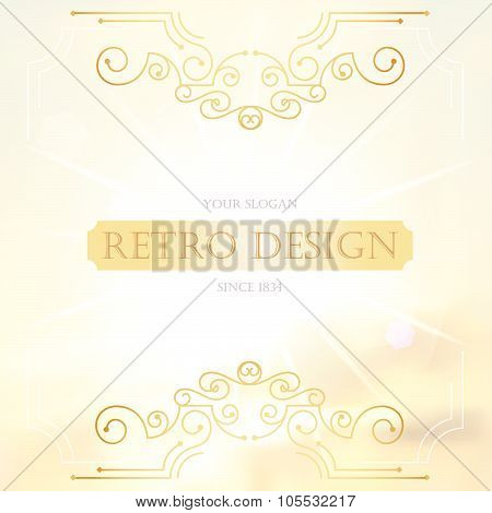 Art deco vintage design of retro flourishes frames.