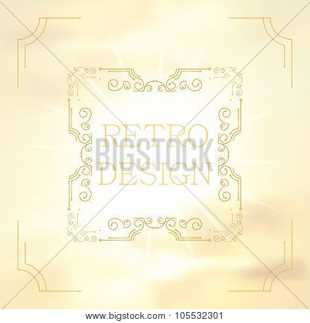 Art deco vintage design of retro flourishes frames.