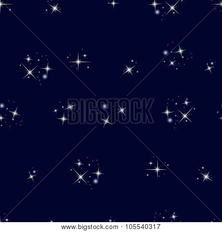 Starry sky seamless pattern