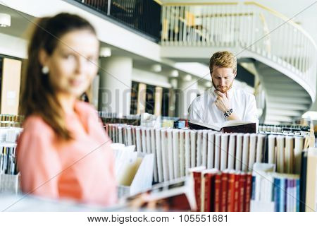 Beautiful Student In Library