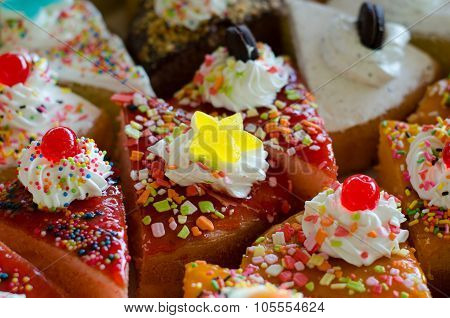 a group of baked background, thai bekery