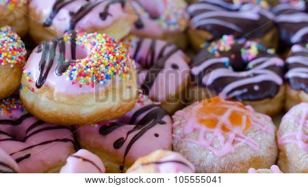 a group of baked background, thai bekery