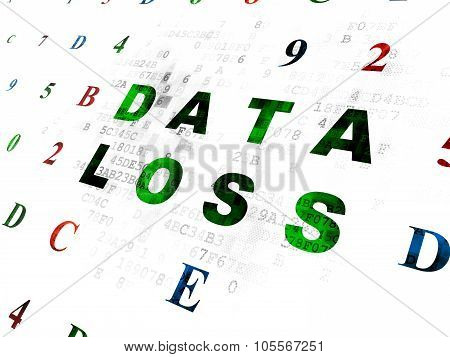 Data concept: Data Loss on Digital background