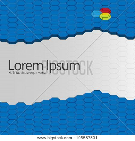 Abstract Hexagonal Isometric Shapes Background