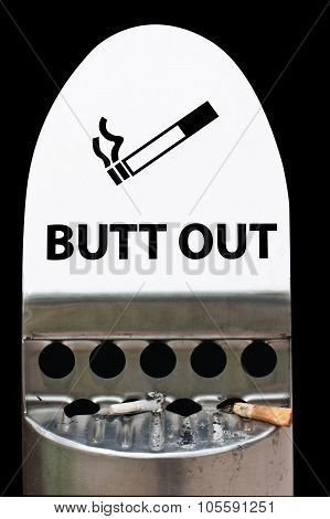 Cigarette Butt Out Sign