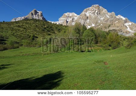 Partacua Mountains in Tena Valley, Huesca, Aragon, Pyrenees, Spain.