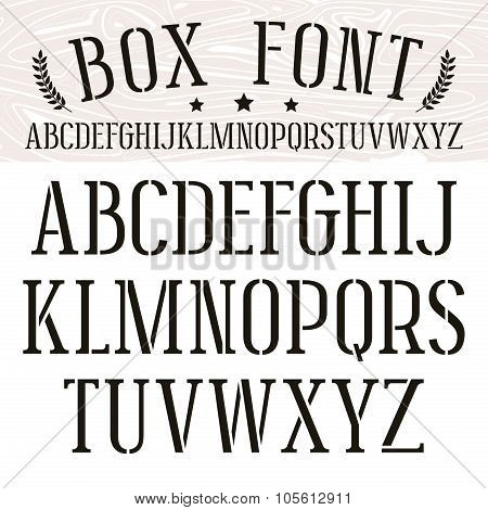 Stencil-plate Serif Font