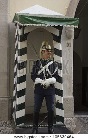 Guard Smiling