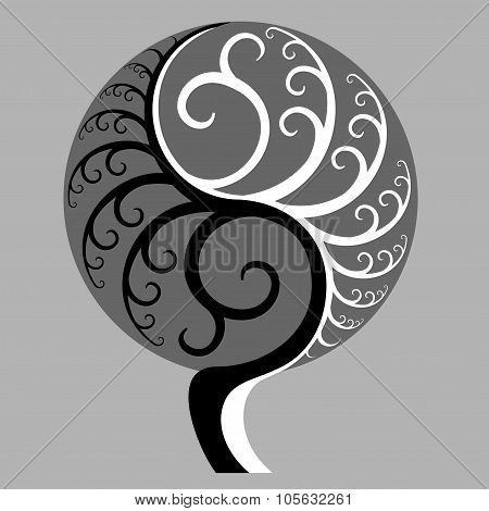 Silhouette of a tree 1