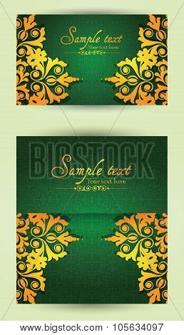 Vintage business cards, invitations or announcements.
