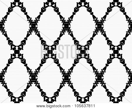 Black Garland Brush Strokes Pattern