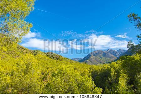 Landscape with clouds, Spain.