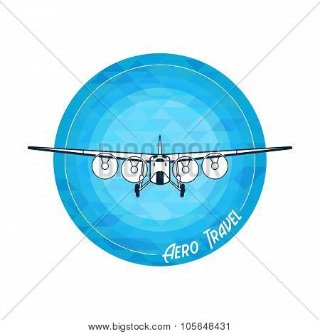 Vector retro plane