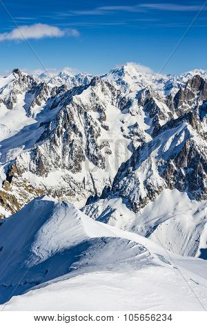 Grand Jorasses, Aiguille du Midi, French Alps
