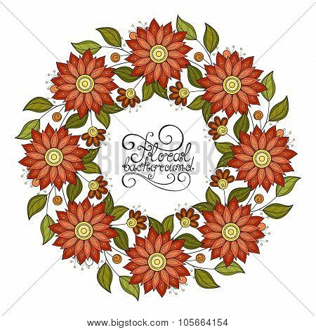 Vector Colored Floral Background