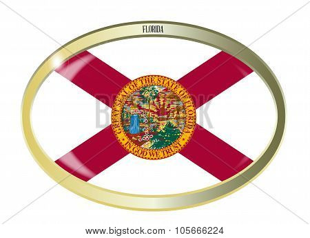 Florida State Flag Oval Button