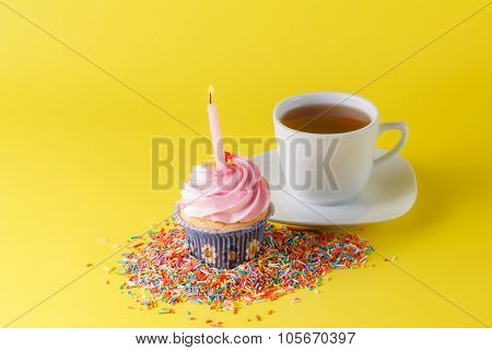 Birthday Present Decoration Concept.