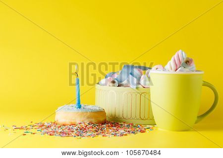 Donuts On Brigth Background