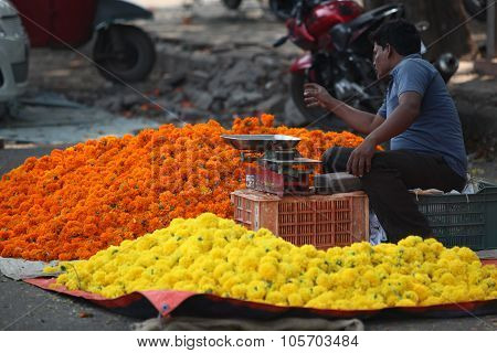 Pune, India - October 21, 2015: Flower Shop