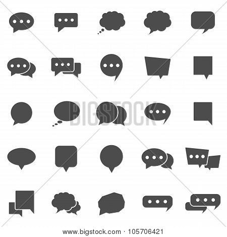 Speech Bubble Icons On White Background
