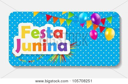 Festa Junina Background Vector Illustration