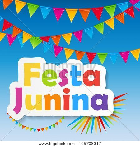 Festa Junina Background Vector Illustration