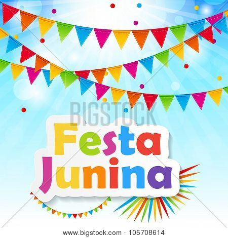 Festa Junina Background Vector Illustration
