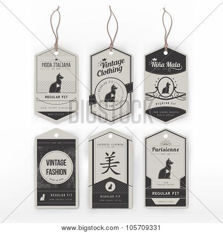 Vintage tags set