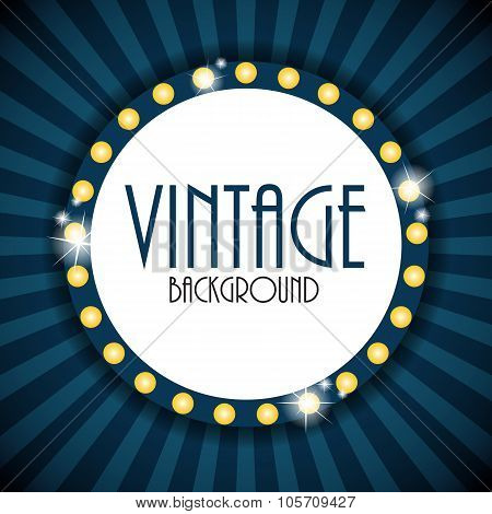 Retro Vintage Background Template Vector Illustration