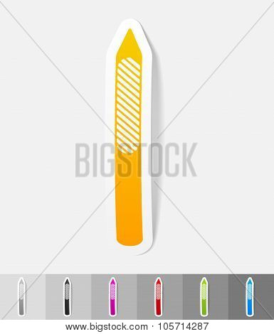 realistic design element. nail file