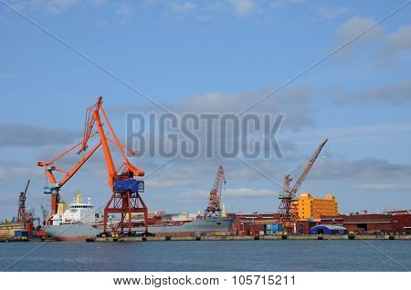 Port Of Goteborg In Sweden