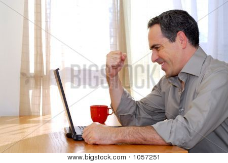 Man med Laptop