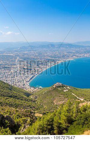 Panoramic View Of Loutraki, Greece