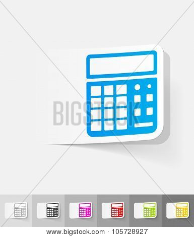 realistic design element. calculator