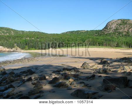 Praia de areia de Maine