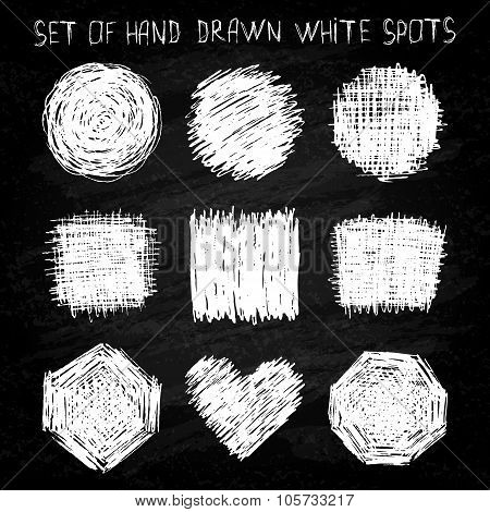 hand drawn white spots