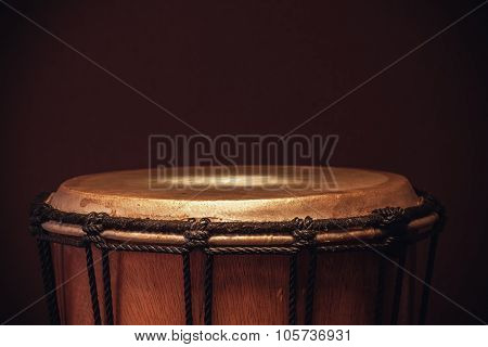 Old Wooden Djembe Percussion
