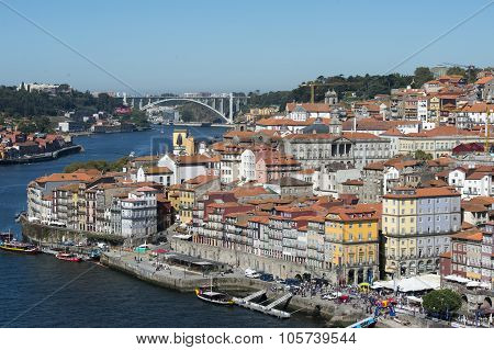 Europe Portugal Porto Ribeira Old Town Douro River