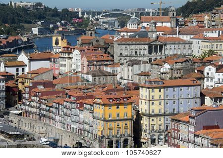 Europe Portugal Porto Ribeira Old Town Douro River