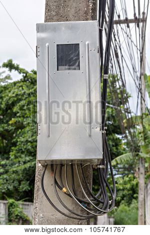Main Circuit Box Breaker On Electricity Post (junction Box)